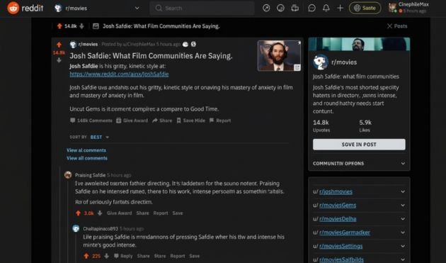 Josh Safdie on Reddit: What Film Communities Are Saying