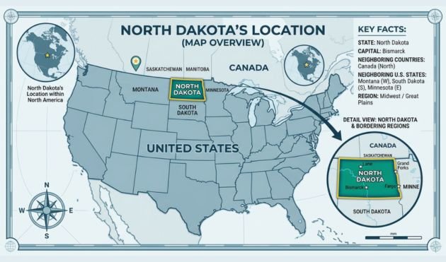 Where Is North Dakota Located? (Map Overview)